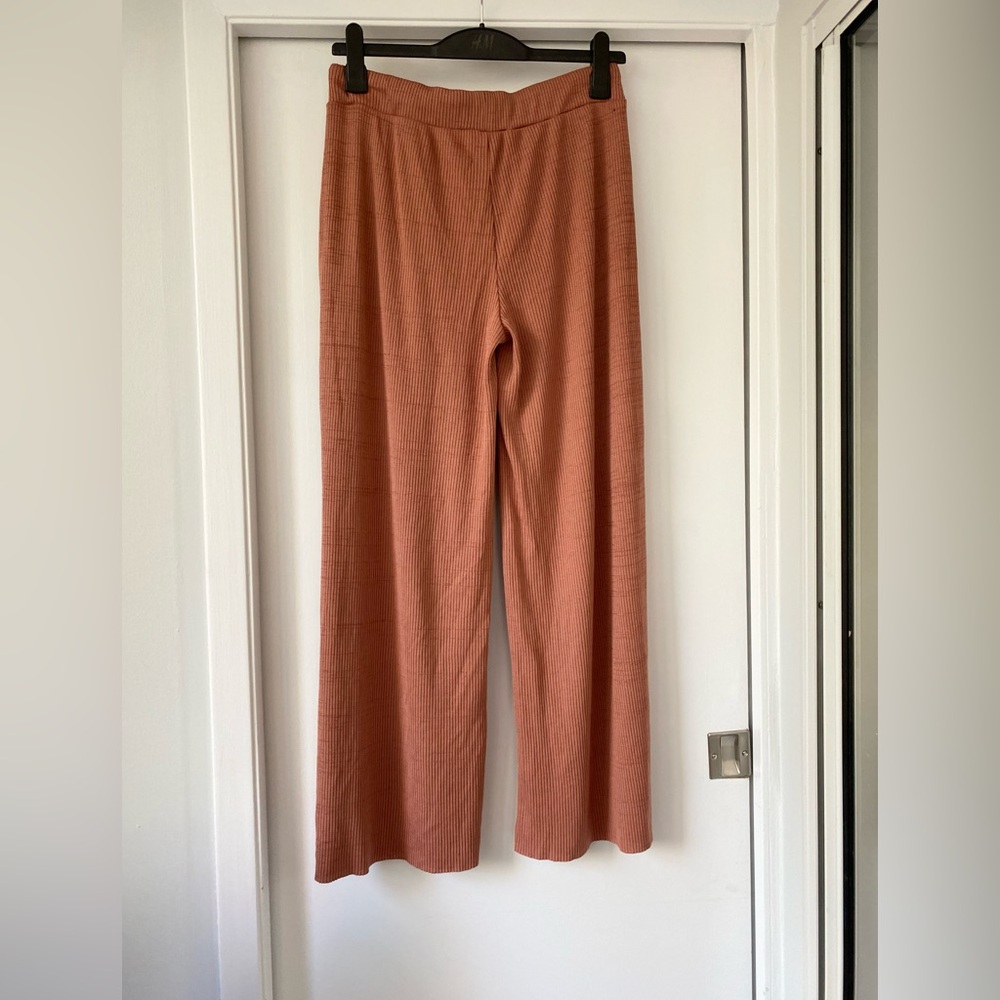 Zara Rust Wide-Leg Pants - Picture 3 of 10